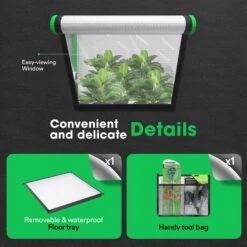 R846 Roof 8x4 Mylar Grow Tent, 96″ X 48″ X 72″ -Grow Tech Shop 04ece160794364e56883845c34c02adf