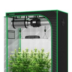 Standard Grow Tent Kit GIY-52 5x2, 3-Plant Complete System, With 200W VS2000 LED Grow Light, And 6-inch Ventilation Combo