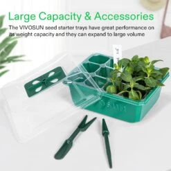 6-Pack Seed Starter Trays, 240-Cell Seed Starter Kit With Humidity Dome 15 6-Pack Seed Starter Trays, 240-Cell Seed Starter Kit With Humidity Dome -Grow Tech Shop 08bf69bd2fb60427c05fdd9ac52dbc32