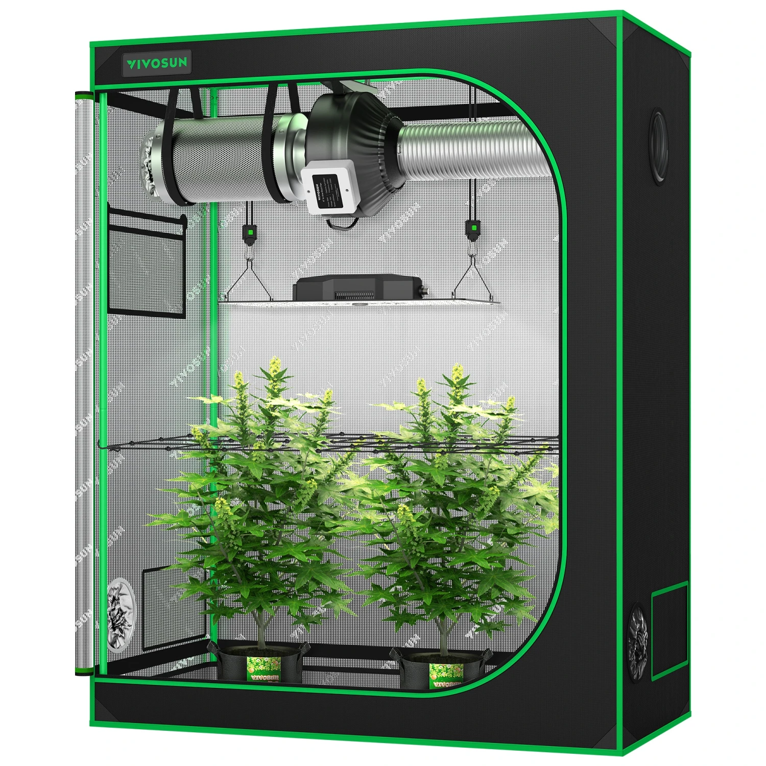 Standard Grow Tent Kit GIY-42 4x2, 2-Plant Complete System, With 200W VS2000 LED Grow Light, And 4-inch Ventilation Combo 8 Standard Grow Tent Kit GIY-42 4x2, 2-Plant Complete System, With 200W VS2000 LED Grow Light, And 4-inch Ventilation Combo - Image 6