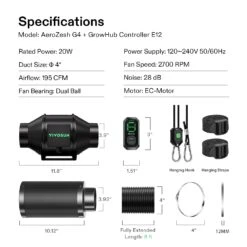 AeroZesh G6 Inline Duct Fan Combo W/ GrowHub E42A Controller -Grow Tech Shop 29532aa42aec8b0e33e5fc43483f71ec 1