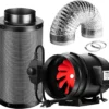 8-Inch 720 CFM Inline Duct Fan Kit With Black Carbon Filter And Ducting -Grow Tech Shop 38574274c6c43e9d98415115e6425b81