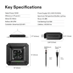 AeroLight A150SE LED Grow Light W/ GrowHub E25 Controller -Grow Tech Shop 3c4b07ff8f1d7854425baa842e27aa69