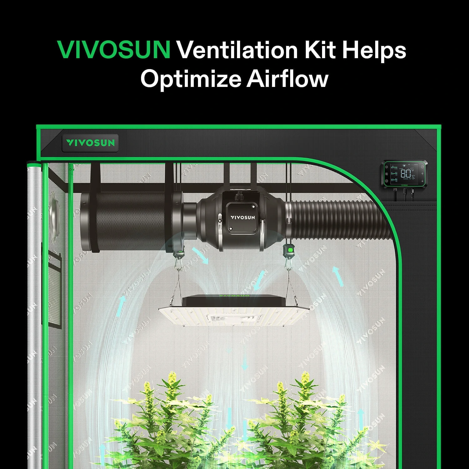 6 Inch Inline Duct Fan And GrowHub E42A, W/EC Motor, Quiet Ventilation Exhaust Fan 4 6 Inch Inline Duct Fan And GrowHub E42A, W/EC Motor, Quiet Ventilation Exhaust Fan - Image 2