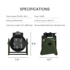 Portable Greenhouse Heater, 1500W/750W Electric Heater With 3 Modes For Fast Heating -Grow Tech Shop 3d0db02f503918dbaf6d28e1d4f10d0c