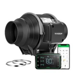 6 Inch Inline Duct Fan And GrowHub E42A, W/EC Motor, Quiet Ventilation Exhaust Fan