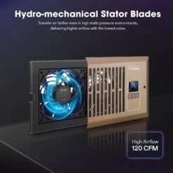 Quiet Register Booster Fan 4”×10”, Cooling Heating AC Vent Booster Fan, White -Grow Tech Shop 5772464f08908689fd62d31fe22ed23f