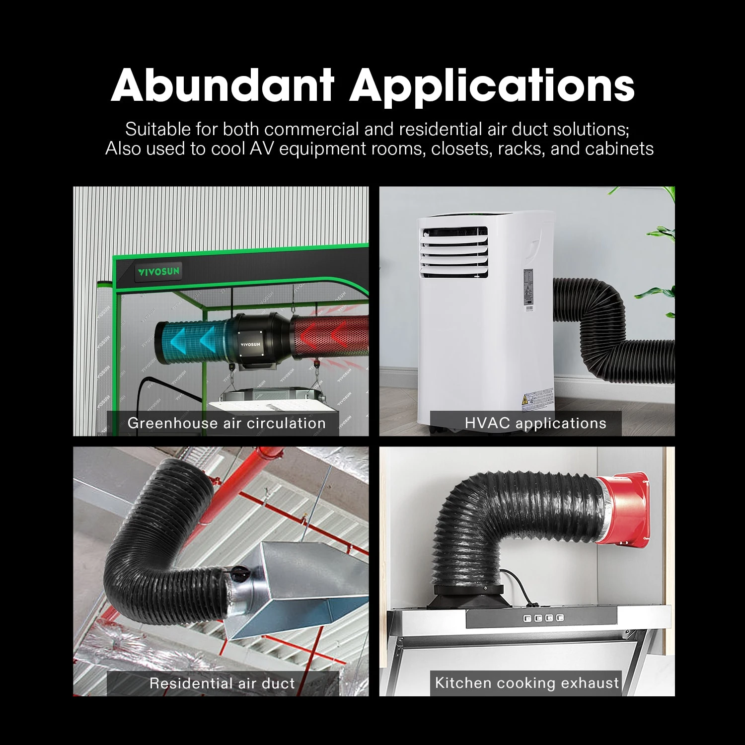 Black Non-Insulated Flex Air Aluminum Ducting 9 Black Non-Insulated Flex Air Aluminum Ducting - Image 7