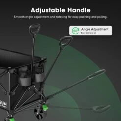 Heavy Duty Collapsible Folding Wagon, Blue -Grow Tech Shop 6f3a2b05ef79acea002e84830b464c73