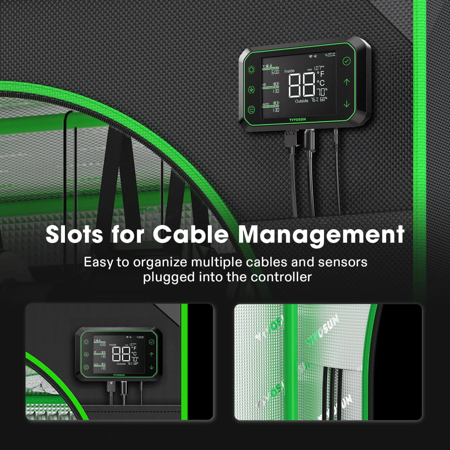D548 2-in-1 Mylar Grow Tent 5x4 With Multi-Chamber, 60″ X 48″ X 80″ 8 D548 2-in-1 Mylar Grow Tent 5x4 With Multi-Chamber, 60″ X 48″ X 80″ - Image 6