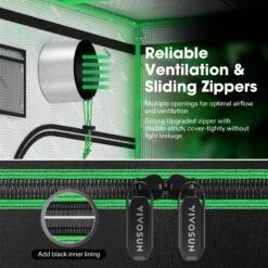 R846 Roof 8x4 Mylar Grow Tent, 96″ X 48″ X 72″ -Grow Tech Shop 83b09642daa712d3120fba848e4e3f19