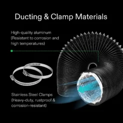 8-Inch 740 CFM Inline Duct Fan Kit With Black Carbon Filter And Black Ducting 14 8-Inch 740 CFM Inline Duct Fan Kit With Black Carbon Filter And Black Ducting -Grow Tech Shop 855e4a272b6bf5d01681017bc838303c