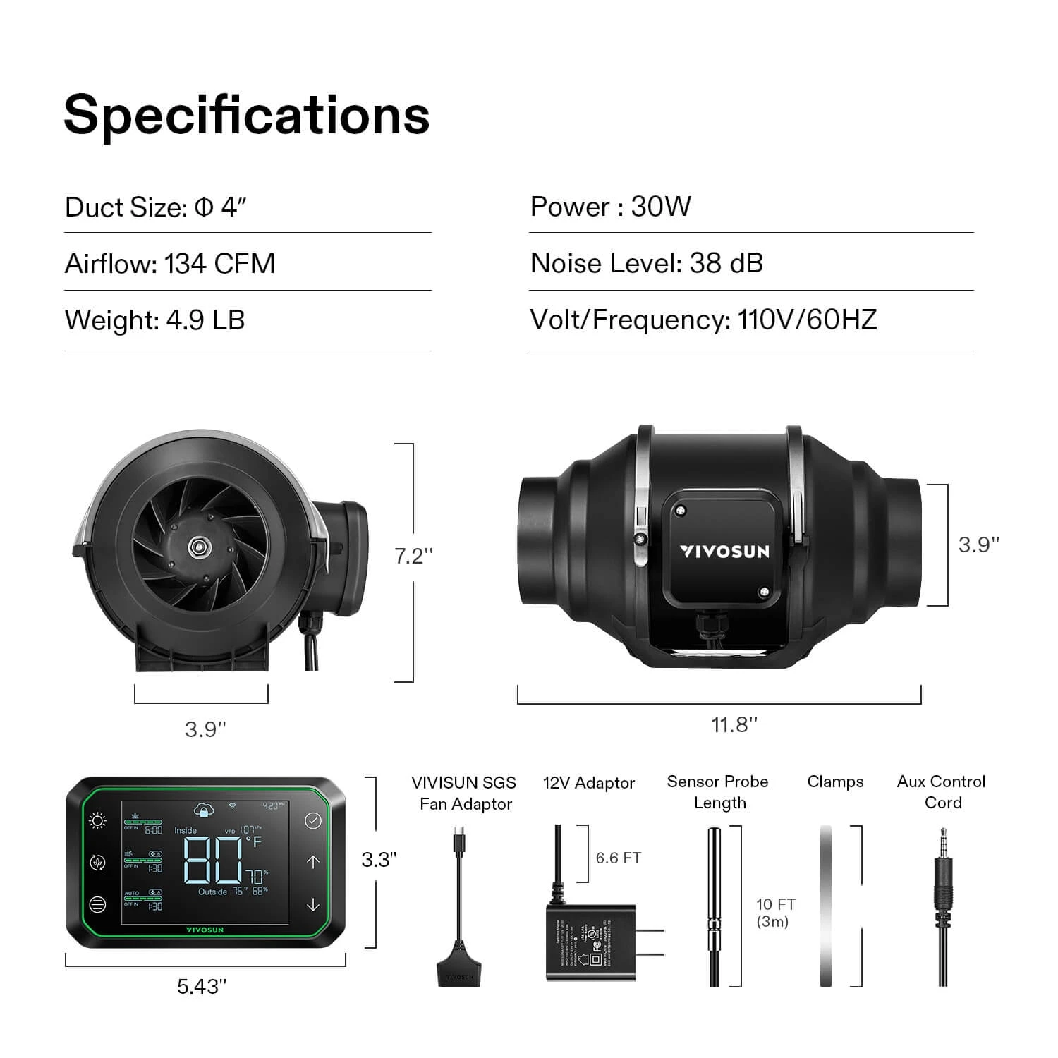 6 Inch Inline Duct Fan And GrowHub E42A, W/EC Motor, Quiet Ventilation Exhaust Fan 10 6 Inch Inline Duct Fan And GrowHub E42A, W/EC Motor, Quiet Ventilation Exhaust Fan - Image 8