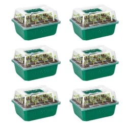 6-Pack Seed Starter Trays, 240-Cell Seed Starter Kit With Humidity Dome