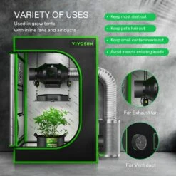 8" Grow Tent Duct Filter Vent Cover W/ Elastic Band And Fixed Buckle, 2 Pcs -Grow Tech Shop 8fd6895957187f3b2cc1475d42f1daf1