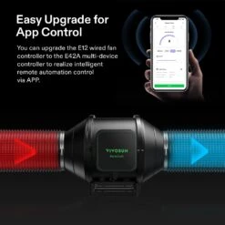 AeroZesh S4 4-inch 208 CFM Inline Duct Fan With E12 Speed Controller -Grow Tech Shop 9064e75dca644abb3e701677a60730e9