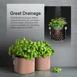 7 Gallon Grow Bags 5-Pack Brown Thickened Nonwoven Fabric Pots With Handles -Grow Tech Shop 93b38881406c077c1e5e3f1c92619d55 1