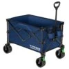 Folding Collapsible Wagon Utility Outdoor Camping Beach Cart With Universal Wide Wheels & Adjustable Handle, Blue -Grow Tech Shop a028c3005c86d8f2018416b6feaec227