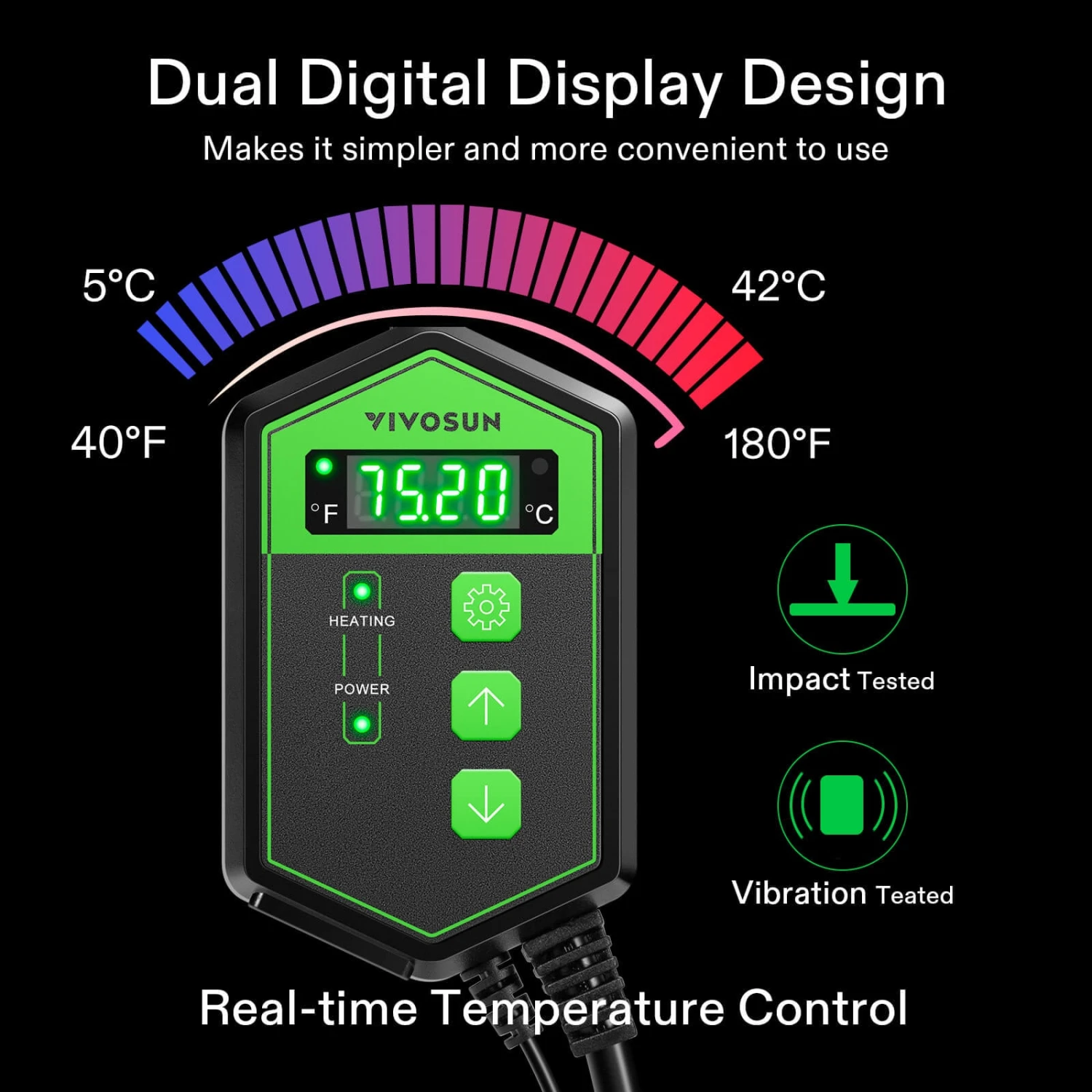 Seedling Heat Mat Digital Thermostat Combo 48″x20.75″ 7 Seedling Heat Mat Digital Thermostat Combo 48″x20.75″ - Image 5