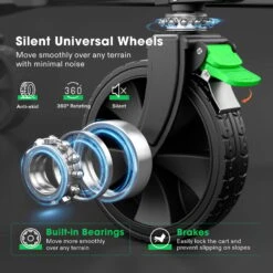 Heavy Duty Collapsible Folding Wagon, Blue -Grow Tech Shop a172a978963ef806106a7df036cc1e58