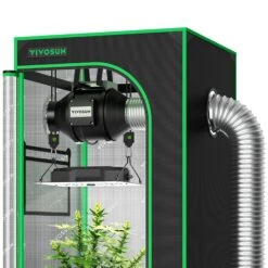 Standard Grow Tent Kit GIY-22 2x2, 1-Plant Complete System, With 100W VS1000 LED Grow Light, And 4-inch Ventilation Combo