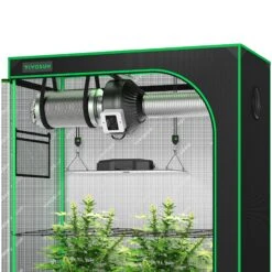 Standard Grow Tent Kit GIY-42 4x2, 2-Plant Complete System, With 200W VS2000 LED Grow Light, And 4-inch Ventilation Combo