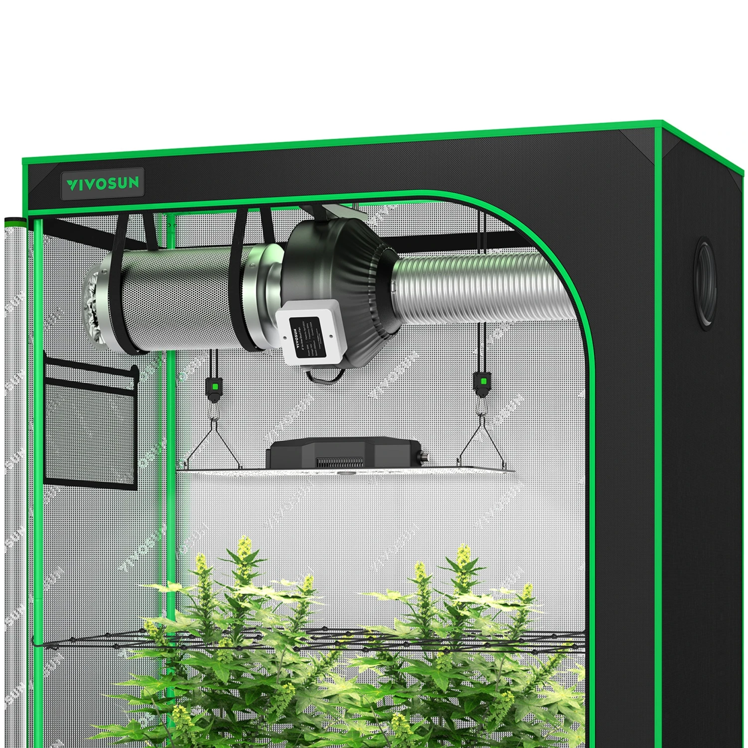 Standard Grow Tent Kit GIY-42 4x2, 2-Plant Complete System, With 200W VS2000 LED Grow Light, And 4-inch Ventilation Combo 3 Standard Grow Tent Kit GIY-42 4x2, 2-Plant Complete System, With 200W VS2000 LED Grow Light, And 4-inch Ventilation Combo