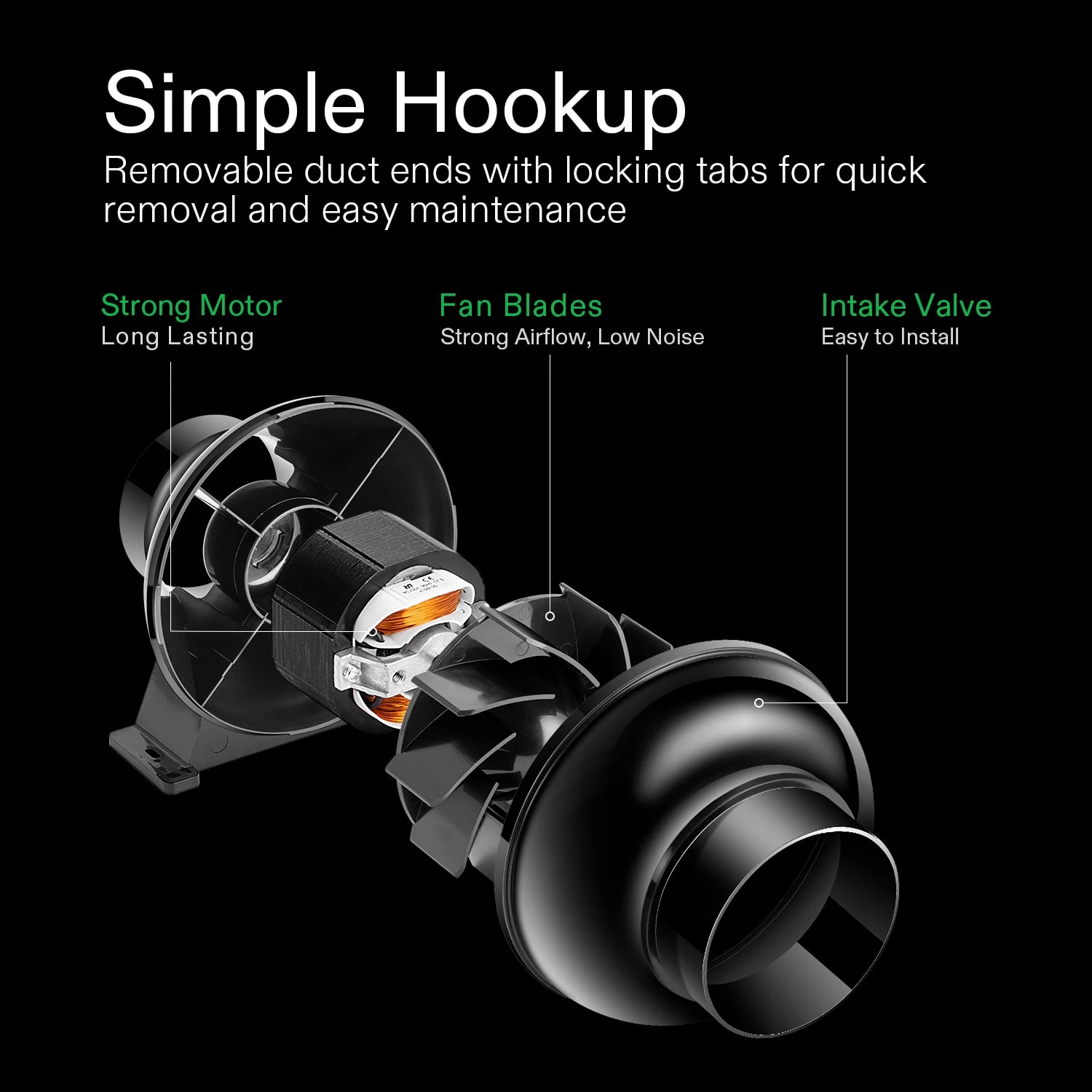 4-Inch 195 CFM Inline Duct Fan 5 4-Inch 195 CFM Inline Duct Fan - Image 3