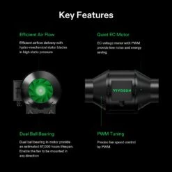 Smart Grow Tent Kit GIY-SGS-44 Lite 4x4, 4-Plant Complete System, With WiFi E42A Controller, 400W VS4000 LED Grow Light, 6-inch AeroZesh G6 Ventilation Combo, And AeroWave E6 Clip-on Fan -Grow Tech Shop b295c670ca729725216c30f69946cacc 8