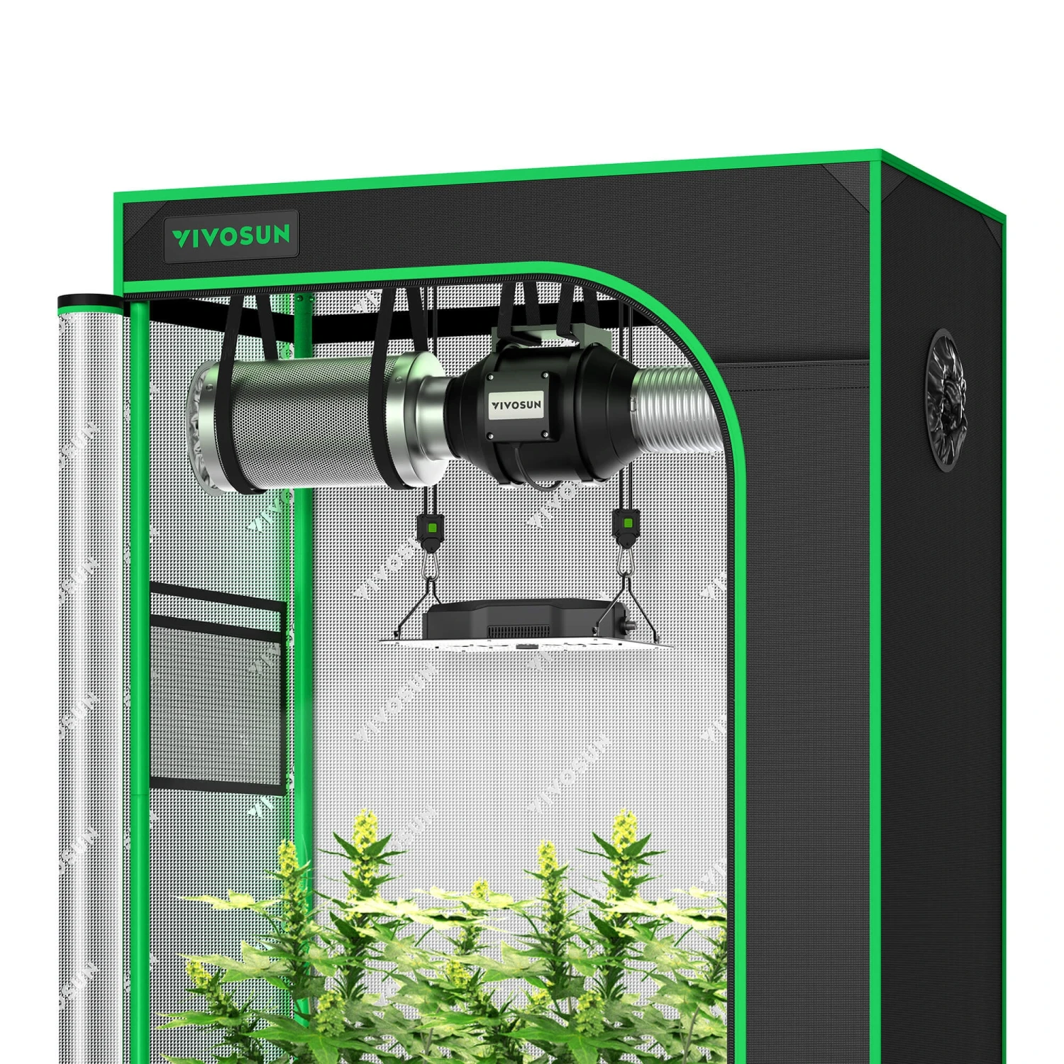 Standard Grow Tent Kit GIY-32 3x2, 2-Plant Complete System, With 100W VS1000 LED Grow Light, And 4-inch Ventilation Combo 3 Standard Grow Tent Kit GIY-32 3x2, 2-Plant Complete System, With 100W VS1000 LED Grow Light, And 4-inch Ventilation Combo