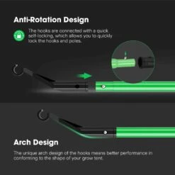 Grow Tent High CFM Kit, Green Pole Range Of 24"-48" 12 Grow Tent High CFM Kit, Green Pole Range Of 24"-48" -Grow Tech Shop ba9eca1a8ca2cd38934a330267971e9e