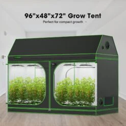 R846 Roof 8x4 Mylar Grow Tent, 96″ X 48″ X 72″ -Grow Tech Shop c3e2f231e19ef45daeecbe18d936a4e3