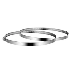 Stainless Steel Air Ducting Clamps, 4/6/8/12 Inch Adjustable Hose Clamps With Worm Drive For Ducting, Heating, Cooling, Exhaust, And Ventilation (Pack Of 2)