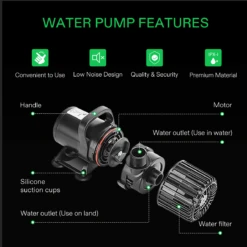 1600 GPH Submersible Water Pump 100W High Lift For Pond Waterfall -Grow Tech Shop d112e6e2895c5ee14b178a2e7e1de236