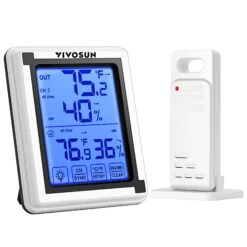 Wireless Thermometer And Hygrometer With 3 Remote Sensors