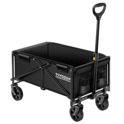 Collapsible Folding Wagon, 70L, Black