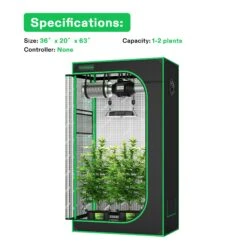 Standard Grow Tent Kit GIY-32 3x2, 2-Plant Complete System, With 100W VS1000 LED Grow Light, And 4-inch Ventilation Combo 15 Standard Grow Tent Kit GIY-32 3x2, 2-Plant Complete System, With 100W VS1000 LED Grow Light, And 4-inch Ventilation Combo -Grow Tech Shop ff819e1ea374781e4c63ba5bdb3ad197